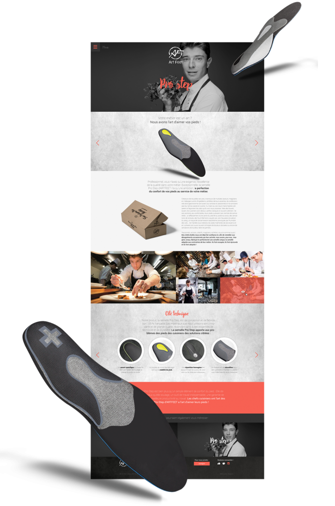 Here We Com a accompagné Art Feet dans la création de son site internet en lui proposant une identité de marque créative et originale.
